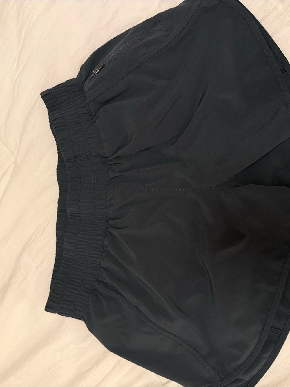 CRZ YOGA Black Athletic Shorts with Zip Pocket